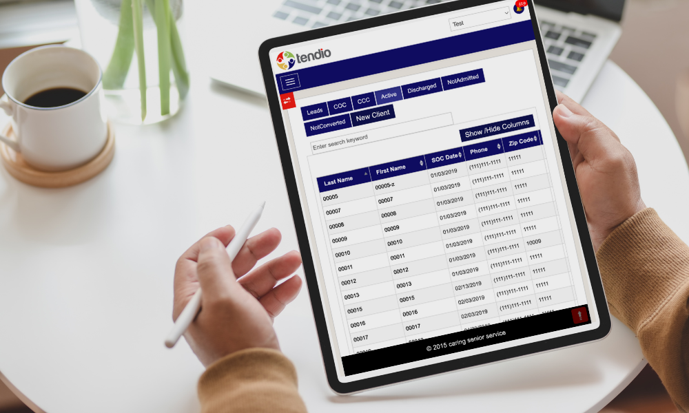 Untitled2028100020C3972060020px292028100020C3972060020px29 Caring Senior Service Tendio software on a tablet