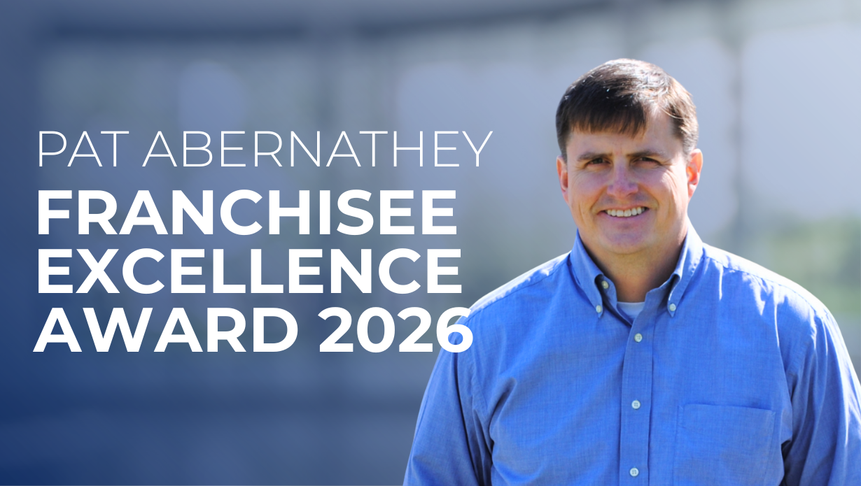 Caring Spotlight (68) Pat Abernathey with text "Franchisee excellence award 2026"