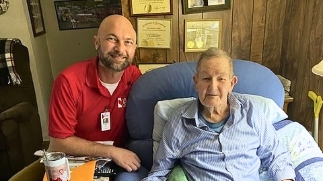 Dustin Rauch with senior client